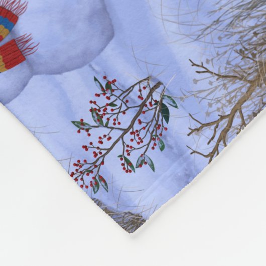 Winterkajuiteter op sneeuwkerst fleece deken (Hoek)
