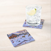 Winterkajuiteter op sneeuwkerst kartonnen onderzetters (Insitu)