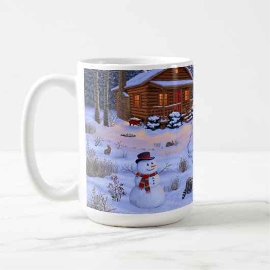 Winterkajuiteter op sneeuwkerst koffiemok (Links)