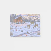 Winterkajuiteter op sneeuwkerst post-it® notes (Voorkant)
