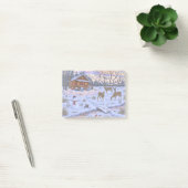 Winterkajuiteter op sneeuwkerst post-it® notes (Kantoor)