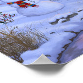 Winterkajuiteter op sneeuwkerst poster (Hoek)