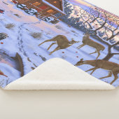 Winterkajuiteter op sneeuwkerst sherpa deken (3/4)