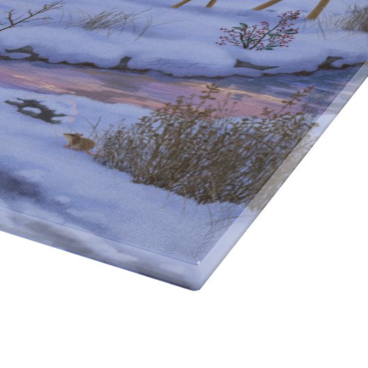 Winterkajuiteter op sneeuwkerst snijplank (Hoek)