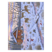 Winterkajuiteter op sneeuwkerst tafelkleed (Voorkant)