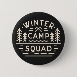 Winterkamp kampeertocht squad bergen retro ronde button 5,7 cm