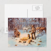 WINTERKAMPVUUR van Sharon Feestdagenkaart (Voorkant / Achterkant)