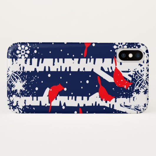 Winterkardinaal Case-Mate iPhone Case (Achterkant (horizontaal))