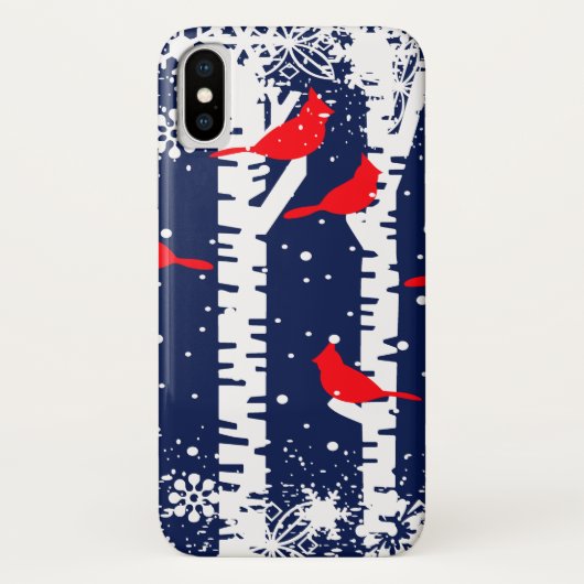 Winterkardinaal Case-Mate iPhone Case (Achterkant)