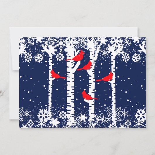 Winterkardinaal Feestdagenkaart (Voorkant)