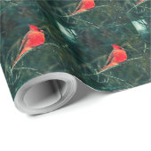 Winterkardinaal in Snowstorm - Verbeterd Cadeaupapier (Rol Hoek)