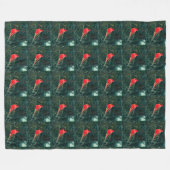 Winterkardinaal in Snowstorm - Verbeterd Fleece Deken (Voorkant (Horizontaal))