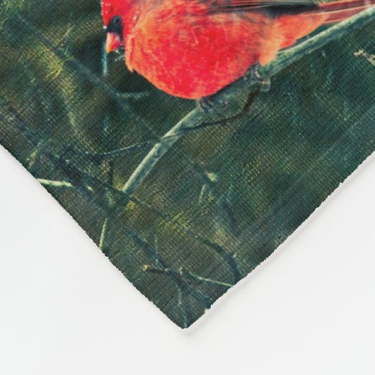 Winterkardinaal in Snowstorm - Verbeterd Fleece Deken (Hoek)