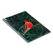 Winterkardinaal in Snowstorm - Verbeterd Notitieboek (Rechterzijde)