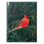 Winterkardinaal in Snowstorm - Verbeterd Notitieboek (Voorkant)