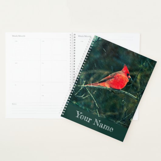 Winterkardinaal in Snowstorm - Verbeterd Planner (Display)