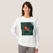 Winterkardinaal in Snowstorm - Verbeterd T-shirt (Voorkant volledig)