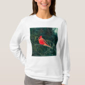 Winterkardinaal in Snowstorm - Verbeterd T-shirt (Voorkant)