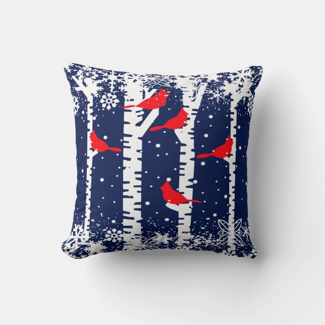 Winterkardinaal Kussen (Voorkant)