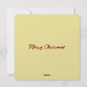 Winterkardinaal op een feestelijk vogelhuisje feestdagenkaart (Achterkant)