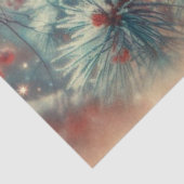 Winterkardinaal op Snowy Branch Decoupage Tissuepapier (Detail)