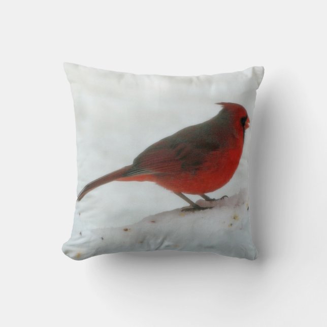 Winterkardinaal Sierkussen (Voorkant)