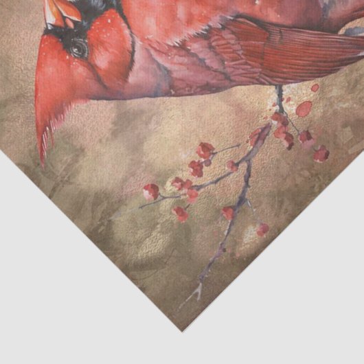 Winterkardinaal Tissuepapier (Detail)