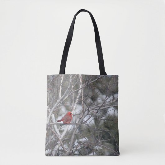 Winterkardinaal Tote Bag (Voorkant)
