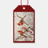 Winterkardinalen Cadeaulabel (Voorkant)