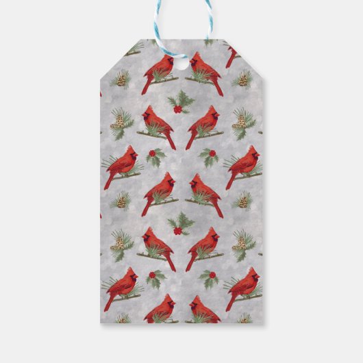 Winterkardinalen en Label van gift Cadeaulabel (Achterkant)