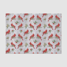 Winterkardinalen- en mijnpapier tissuepapier