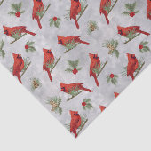 Winterkardinalen- en mijnpapier tissuepapier (Detail)