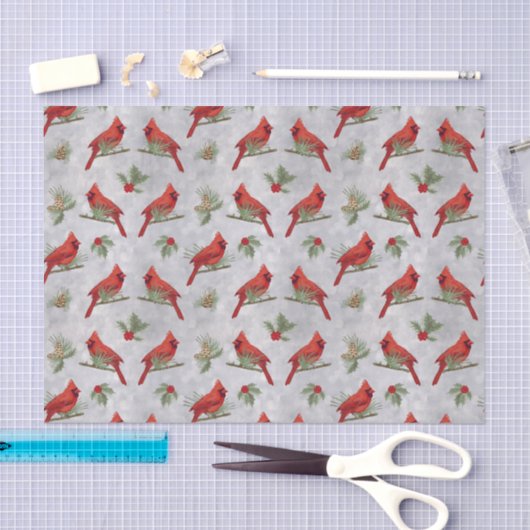 Winterkardinalen- en mijnpapier tissuepapier (Craft)