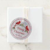 Winterkardinalen en pijnensoorten bedankjes labels (In situ)