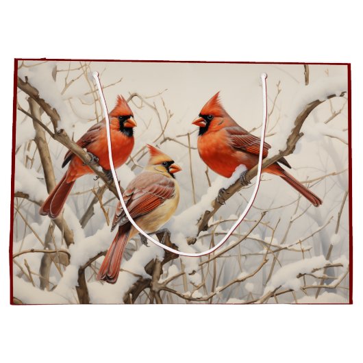Winterkardinalen Groot Cadeauzakje (Achterkant)