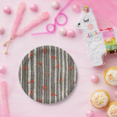 Winterkardinalen in Birch Trees Papieren Bordje (Feest)