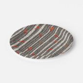 Winterkardinalen in Birch Trees Papieren Bordje (Gekanteld)