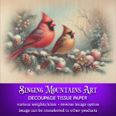  winterkardinalen in Forest Decoupage Tissuepapier