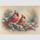 winterkardinalen in Forest Decoupage Tissuepapier (Voorkant)