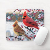 Winterkardinalen Muismat (Met muis)