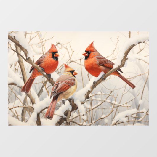 Winterkardinalen Raamsticker (Vel)