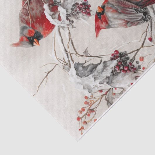 Winterkardinalen Tissuepapier (Detail)