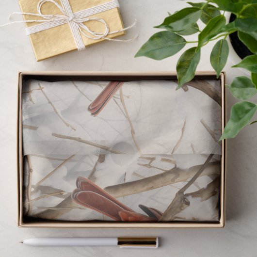 Winterkardinalen Tissuepapier (Geschenk)