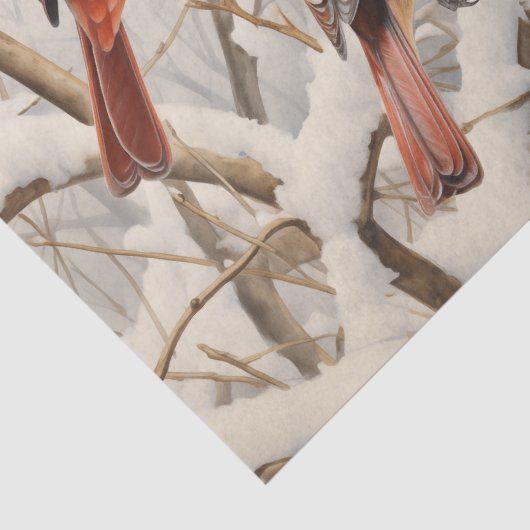 Winterkardinalen Tissuepapier (Detail)