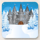 winterkasteel onderzetter (Voorkant)