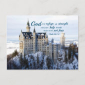 Winterkasteel, psalm 46 1-2 Bijbelvers Briefkaart (Voorkant)