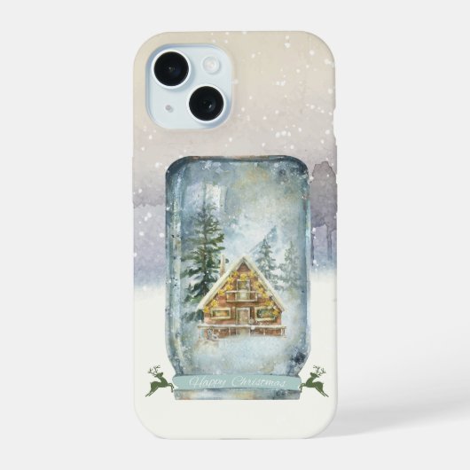 Winterkasten iPhone 15 Case (Achterkant)