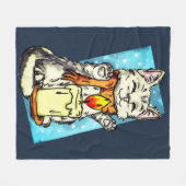 Winterkat Fleece Deken (Voorkant (Horizontaal))