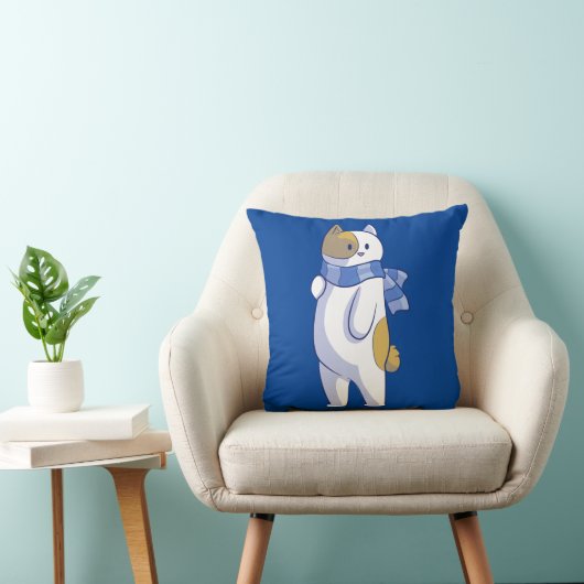 winterkat kussen (Stoel)