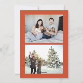 Winterkathedraal geïllustreerd Kerstmis Feestdagenkaart (Achterkant)